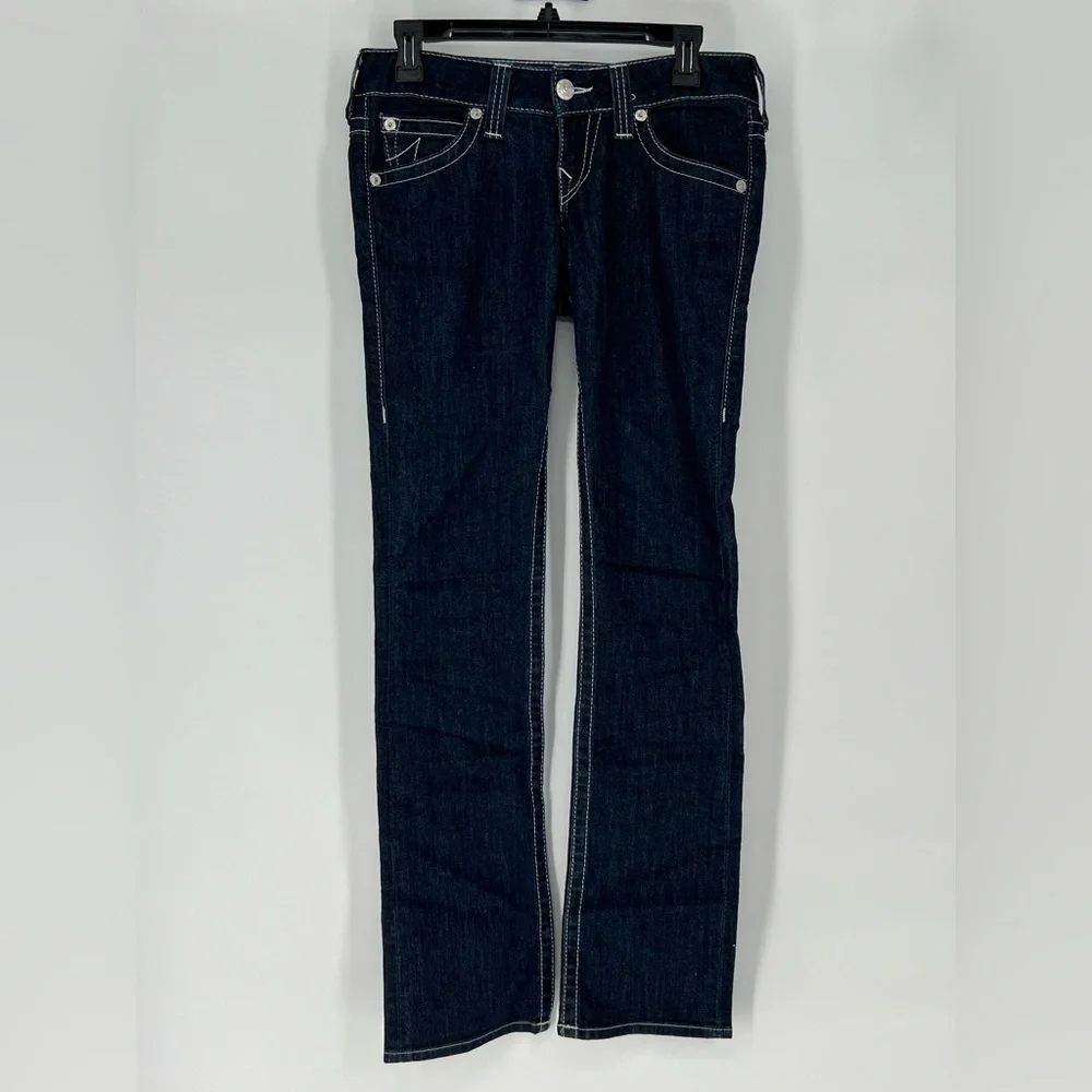 TRUE RELIGION NWOT‎ STRAIGHT LEG DARK BLUE JEANS COMFY STRETCH